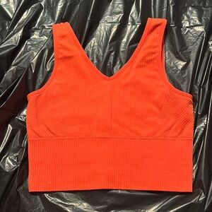 Orange cropped tank top